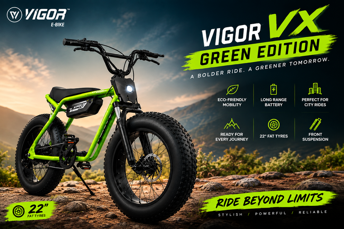 VIGOR VX Green Signature Edition Electric Bike | Limited Edition Fat Tyre E-Bike