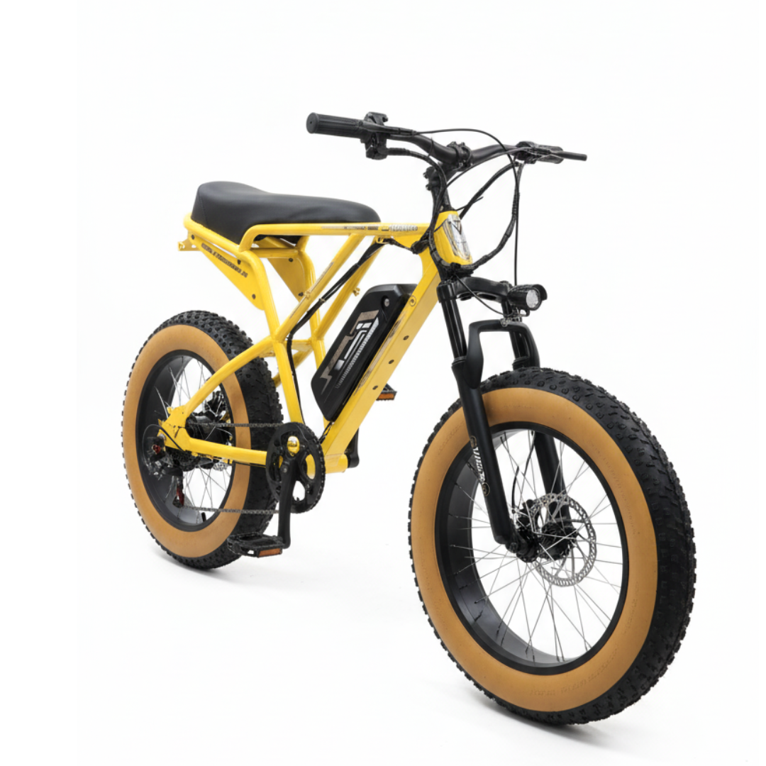 VIGOREBIKE ZX | 36V Battery | 350W BLDC Motor | 50+ km PAS Range | 25 km/h | Fat Tyres | Black, White & Yellow