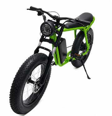 VIGOREBIKE CAFE RACER KANGAROO GREEN PREMIUM LIMITED EDITION | 48V Battery | 350W BLDC Motor | 60+ km PAS Range | 25 km/h | Fat Tyres